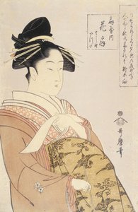 Cortesana Hanao gi de la casa O giya de Kitagawa Utamaro